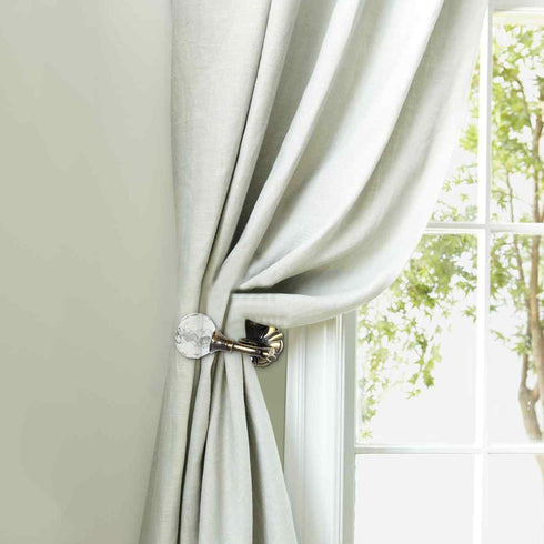 Curtain Tieback Hooks Drapery Holdbacks Crystal Ball Curtain Hookback Wall Mount Metal Curtain Holdback (Bronze 2pcs)...