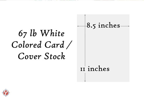 White Card Stock Paper, 67lb Cover Medium Weight Cardstock, for Arts & Crafts, Coloring, Announcements, Stationary Printing at School, Office, Hom...