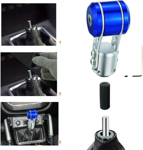 Lunsom Gear Stick Shift Knob, Metal Shifting Knob Aluminium Alloy Stick Shifter Handle Head Type T Gear Knob Fit Most Auto Manual Transmission Veh...