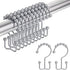 Amazer Shower Curtain Hooks Rings, Rust-Resistant Stainless Steel Double Shower Curtain Hooks, Shower Hooks for Shower Curtain and Liner Bathroom,...
