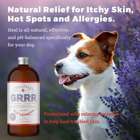 Heel 's New Name - GRRR. Same great product from The Makers of Moosh – Natural Dog Shampoo with Lavender Essential Oils for Itchy Skin,Hot Spots, ...