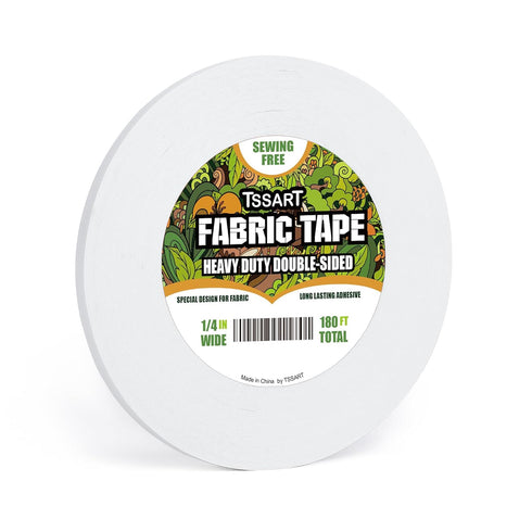 Heavy Duty Fabric Tape - Sticky Double-Sided Tape Strong Adhesive Cloth Leather Tape Press-on Tape, No Sewing or Ironing, Gluing, Alterations and ...