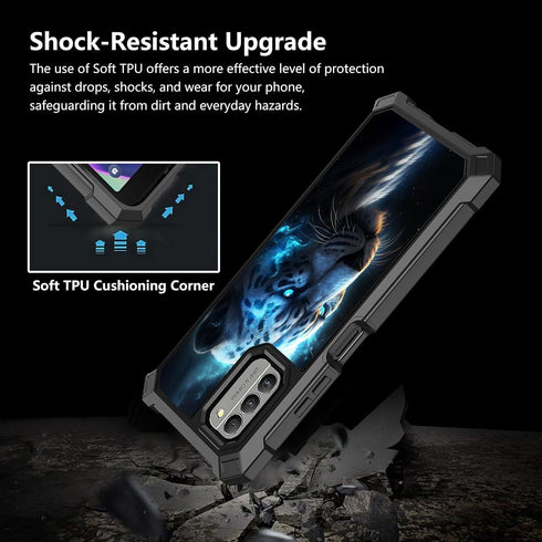 for Nokia G310 5G Case with Tempered Glass Screen Protector Soft TPU Shell Built-in Hard PC Bumper HD Cover Support wireless charging for Nokia G3...