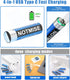 USB AA Rechargeable Battery Pack – 4X Fast Charging Lithium Battery AA Batteries USB Type C Charging Cable Replacement Battery 1.5v 2500mWh Lithiu...