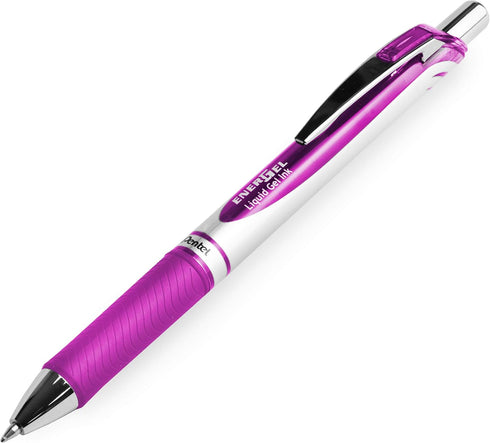 Pentel EnerGel XM BL77 - Retractable Liquid Gel Ink Pen - 0.7mm - 54% Recycled - Magenta - Pack of 6...