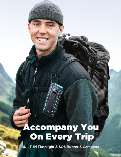 JOYROOM Portable Charger, 10000mAh 4 Outputs Fast Charging Portable Power Bank with Built in Cable, 22.5W PD Battery Pack with Flashlight and Cara...