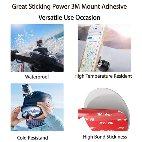 3 M Double Sided Adhesive Pads,Car Mount Sticky Pad Replacement. 3 M Sticky Dash Cam Mounting Tape.Heavy Duty Tape Sticker for Dashboard &Daily Us...