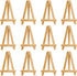 Onwon 12 Pcs 5 Inch Mini Wood Display Easel Natural Wood Painting, Drawing, Photos, Card Holder Decorative Display (5" / 12.7cm)...