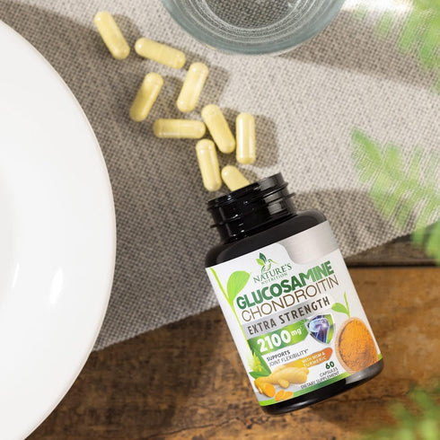 Glucosamine Chondroitin MSM Complex - Joint Support Supplement Turmeric & Boswellia, Triple Strength Glucosamine Capsules - Support for Joint Heal...