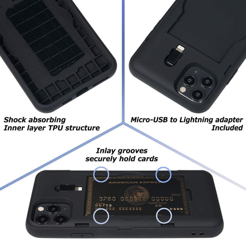TORU CX PRO for iPhone 11 Pro Max Case Wallet | Protective Shockproof Heavy Duty Cover with Hidden Card Holder & Card Slot |Wrist Strap, Lightning...