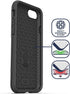 ENCASED Protective Rebel Case for iPhone SE 2022 (3rd Gen) - Black...