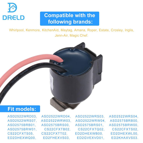 W10225581 Refrigerator Bimetal Defrost Thermostat, Compatible with Whirlpool, Kenmore, Replaces WPW10225581 PS11750673 AP6017375 2188824 2321799 W10260437