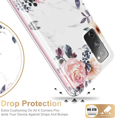 Esdot Compatible with Samsung Galaxy S20 FE Case with Built-in Screen Protector,with Fashionable Designs for Women Girls,Protective Phone Case for...