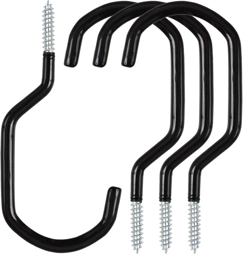 4 Pack Heavy Duty Garage Bike Storage and Utility Hooks-Bike Hooks for Garage Wall and Ceiling-Garage Hooks for Hanging Bicycle,Hose,Cords,and Gar...