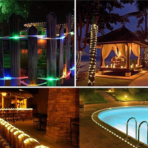 Solar String Lights Rope Lights 33ft 100 LEDs Holiday Christmas Decorations Fairy Lights (Y-H-GZD-WW)...