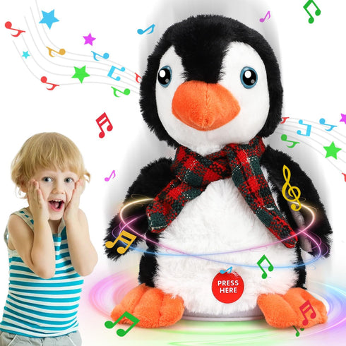 TOY Life Plush Penguin Baby Musical Talking Toys Infant Toys for Baby 24 Months - Stuffed Newborn Toys with Dancing Singing Toys for Babies Boys G...