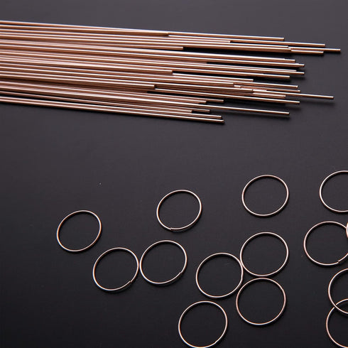 BLUEFIRE 40 pcs 1/2 lb Bare Brass Brazing Rods Easy Flow Solid Round Sticks Diameter 1/16” x Length 14” Copper Zinc Tin Silicon Alloy Simple DIY S...