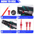 Twidec/150PCS Nylon Spade Connectors Kit 22-18 Gauge Quick Disconnect Fully Insulated Female Wire Spade Terminal Assortment Kit Red N-066-R-Fe...