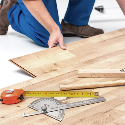 Angle Protractor,Stainless Steel Angle Ruler Finder 0-180 Degrees,10 cm Woodworking Ruler, Angle Measure Tool, Angle Finder Ruler, Craftsman Angle...