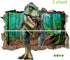 Supzone Dinosaur Wall Stickers Broken 3D Decorative Wall Decals Removable Boys Bedroom Baby Nursery Childrens Wall Decor...