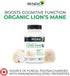 Renew Actives Organic Lions Mane Mushroom Supplement - 40% Polysaccharides, Immune Wellness & Rich in Antioxidant - 120 Capsules...