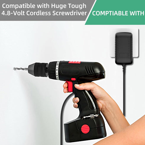 AC Adapter Charger for Hyper Tough AP00979J 44216 AQ70008G 4.8-Volt Cordless Screwdriver...