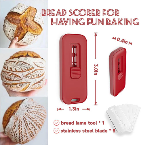 Bread Lame Dough Scoring Tool,Sourdough Bread Baking Supplies with Magnetic to Storage,Exquisite Design Bread Scorer Tool for Homemade Bread Bakin...