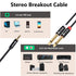Devinal 3.5mm TRS to Dual 1/4"(6.35mm) TS Y-Cable, 1/8" to Two 6.35mm Mono Stereo Splitter Cord, Compatible for Computer Sound Cards, CD Players, ...