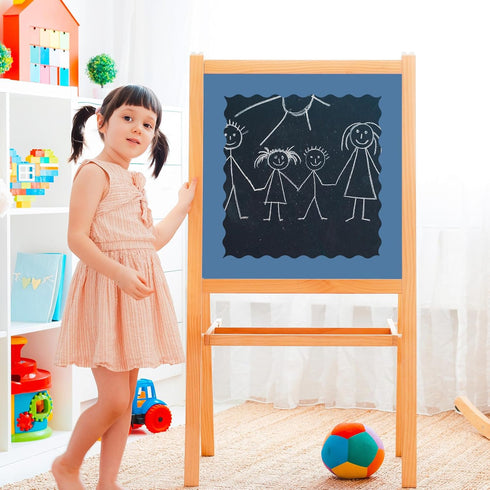 Whaline 65.6ft Blue Bulletin Board Borders 4 Rolls Blue Series Die-Cut Board Trim for School Classroom Office Chalkboard...