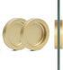 1Pair Round Glass Sliding Door Handle Stick-on Fixing Screwless Back-to-Back Shower Pulls Barn Pocket Door Sliding knobs (Gold Paste Fixed)...