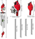 EEEKit Wind Chimes for Outside, Cardinal Bird Windchimes with Aluminium Tubes, Wind Chimes for Outdoor Garden Patio...