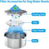 6 Pack Dog Water Bowl Filter & 1 Filter holder for 3L/101oz Stainless Steel Dog Water Feeder Dispenser...