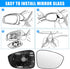 Compatible With Honda Accord 2018 2019 2020 2021 2022 Passenger Right Side Mirror Glass Replacement, Heated Side Rearview Mirror with Backing Plat...