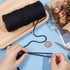 SUNNYCLUE 109 Yards/100m 3mm Black Cotton Strings Beading Cotton Cord Twisted Twine String Thread Findings for Jewelry Making Supplies DIY Bracele...