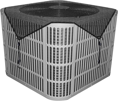 Air Conditioner Cover 28" X 28" All Seasons AC Covers for Outside Unit Includes Bungee Cords AC Compressor Condenser Top Cover Solid Black...
