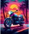 Tucocoo Motorbike Paint by Number for Adults Beginner, DIY Digital Oil Painting Kits on Canvas with Brushes and Acrylic Pigment, Summer Vacation C...
