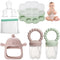 Breastmilk Popsicle Mold & Baby Fruit Feeder Pacifier with Teething Mitten, 3 Extra Nipples and Storage Bag, BPA Free, Dishwasher Safe, Ideal for ...