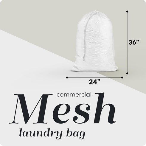Mesh XL Laundry Bags - Pack of 2 - Large 24" x 36" - Durable, Machine Washable with Secure Drawstring Closure - Perfect for College Dorms, Laundro...