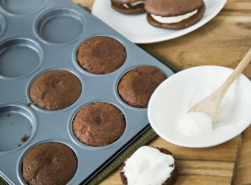 Fox Run Non-Stick Baking Pan, Whoopie Pie Pan, 12 Cup Muffin Top Pan...