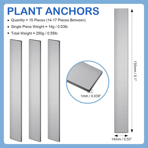 Aquarium Plant Over Weight Anchor about 15 Pcs Plant Weights Anchors for Fish Tank 5 Inch Can Cut Metal Strips 250g Weight Anchor for Live Plants ...