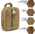 Gogoku First Aid Pouch 1000D Nylon Tactical Molle Tear Away Medical Pouch Empty Utility Pouch for Outdoor Activities Medical Supplies Camping Hiki...