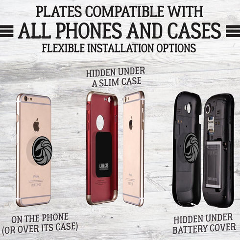 The Richest Replacement Pack for Any Magnetic Car Mount - PopSocket Compatible Metal Phone Plates (Discs) and 3M Adhesive Stickers in Unique Adhes...