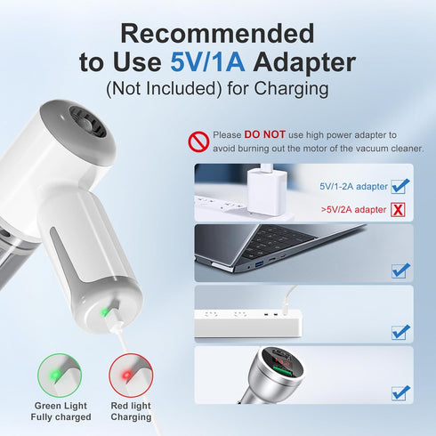 Mini Cordless Car Vacuum, Wireless Handheld Car Vacuum Cleaner 9KPa High Power Suction, Portable 3 in 1 Little Vacuum &Air Blower & Pump,USB-C Cha...