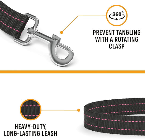 Active Pets Strong Dog Leash with Padded Handle, 4 Sizes from Puppy Leash to 6ft Dog Leash for Large Dogs, Dog Leash 6ft-4ft Long, Comfortable 6ft...
