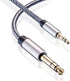 Tiierzon 1/8 to 1/4 Stereo Cable 6Ft, 6.35mm 1/4" Male to 3.5mm 1/8" Male TRS Bidirectional Stereo Audio Cable Jack for Guitar, Home Theater Devic...