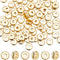 SUNNYCLUE 1 Box 200Pcs Gold Beads 6mm Real 18K Gold Plated Brass Heishi Disc Beads Bulk Flat Round Thick Loose Spacer Bead Golden Rondelle Metal B...