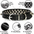 Spiked Dog Collar, Mushrooms Rivet Studded Adjustable Pu Leather Pet Collars for Cats Puppy Dogs (L, Black)...