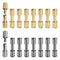 16 Sets Brass Bracket Bolt Fasteners and Stainless Steel Bracket Bolt Fasteners Tool Knife Handle Pins Knife Making Supplies Tactical Lock Rivets ...