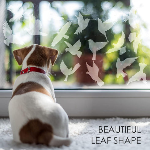 32 Pieces Window Strike Prevention Stickers Decals Anti Collision Window Clings Hummingbird Butterfly Leaf Shapes Stickers Window Stickers Prevent...