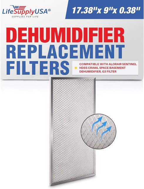 LifeSupplyUSA Filter Replacement Compatible with AlorAir Sentinel HD55 Crawl Space Basement Dehumidifier, G3 Filter...
